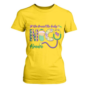 Funny NICU Mardi Gras T Shirt For Women We Found The Baby NICU Krewe King Cake TS11 Daisy Print Your Wear