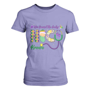 Funny NICU Mardi Gras T Shirt For Women We Found The Baby NICU Krewe King Cake TS11 Violet Print Your Wear