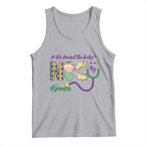 Funny NICU Mardi Gras Tank Top We Found The Baby NICU Krewe King Cake TS11 Athletic Heather Print Your Wear