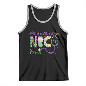 Funny NICU Mardi Gras Tank Top We Found The Baby NICU Krewe King Cake TS11 Black Athletic Heather Print Your Wear