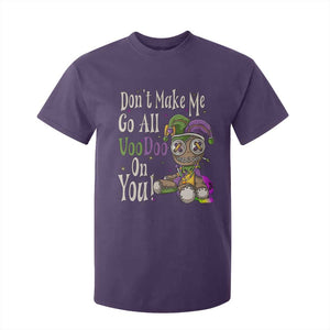 Funny Don't Make Me Go All Voodoo On You T Shirt For Kid Creepy Mardi Gras TS11 Purple Print Your Wear