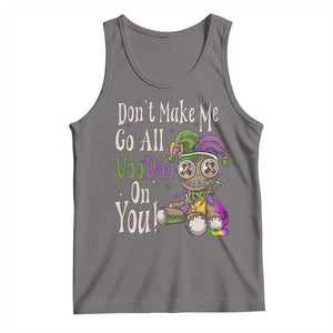 Funny Don't Make Me Go All Voodoo On You Tank Top Creepy Mardi Gras TS11 Deep Heather Print Your Wear