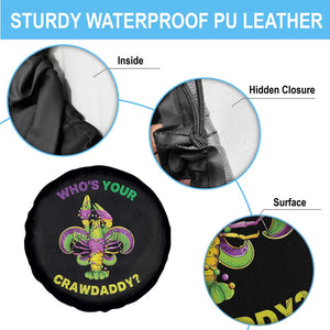 Funny Who's Your Crawdaddy Spare Tire Cover Vintage Crawfish Beads Fleur De Lis Mardi Gras TS11 Print Your Wear