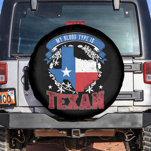 My Blood Types Is Texan Spare Tire Cover Proud American Texan TX Map Bluebonnet TS11 No hole Black Print Your Wear