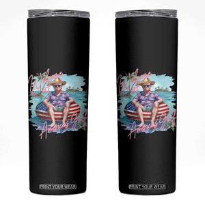 Funny Trump 2025 Welcome To America's Gulf Skinny Tumbler Trump Sombrero Hat TS11 Black Print Your Wear