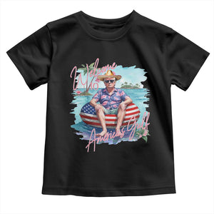 Funny Trump 2025 Welcome To America's Gulf Toddler T Shirt Trump Sombrero Hat TS11 Black Print Your Wear
