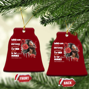 Christian African American Ceramic Ornament Who Can Find A Virtuous Woman TS11 Print Your Wear