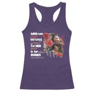 Christian African American Racerback Tank Top Who Can Find A Virtuous Woman TS11 Purple Print Your Wear