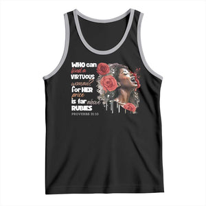 Christian African American Tank Top Who Can Find A Virtuous Woman TS11 Black Athletic Heather Print Your Wear