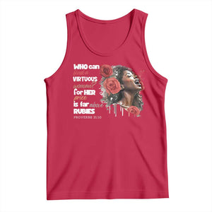 Christian African American Tank Top Who Can Find A Virtuous Woman TS11 Red Print Your Wear