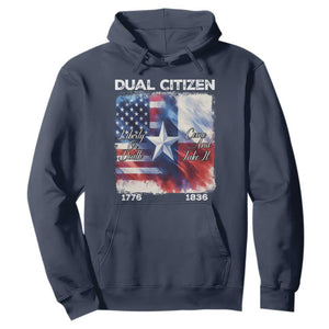 Proud American Texan Hoodie Dual Citizen Liberty Or Death Come And Take It TS11 Navy Print Your Wear