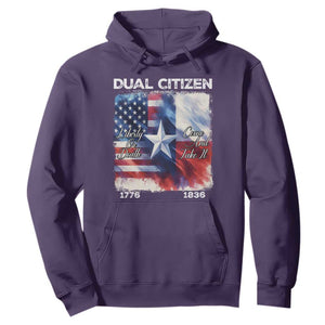 Proud American Texan Hoodie Dual Citizen Liberty Or Death Come And Take It TS11 Purple Print Your Wear