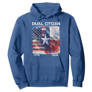 Proud American Texan Hoodie Dual Citizen Liberty Or Death Come And Take It TS11 Royal Blue Print Your Wear
