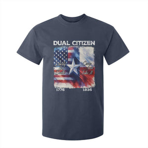 Proud American Texan T Shirt For Kid Dual Citizen Liberty Or Death Come And Take It TS11 Navy Print Your Wear