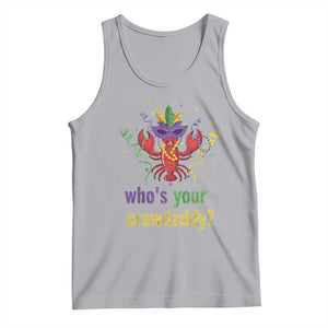Funny Who's Your Crawdaddy Tank Top Crawfish Beads Mardi Gras TS11 Athletic Heather Print Your Wear
