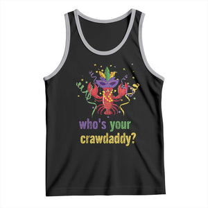Funny Who's Your Crawdaddy Tank Top Crawfish Beads Mardi Gras TS11 Black Athletic Heather Print Your Wear