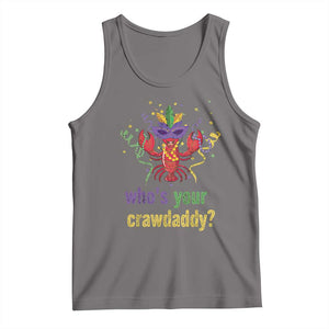 Funny Who's Your Crawdaddy Tank Top Crawfish Beads Mardi Gras TS11 Deep Heather Print Your Wear