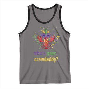 Funny Who's Your Crawdaddy Tank Top Crawfish Beads Mardi Gras TS11 Deep Heather Black Print Your Wear