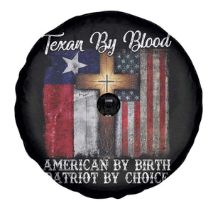 Proud American Texan Jesus Spare Tire Cover Texan By Blood American By Birth Patriot By Choice Cross TS11 Print Your Wear