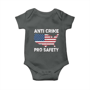 Anti Crime Pro Safety Baby Onesie Mayor Resistance Protest Jacob Political TS11 Dark Heather Print Your Wear