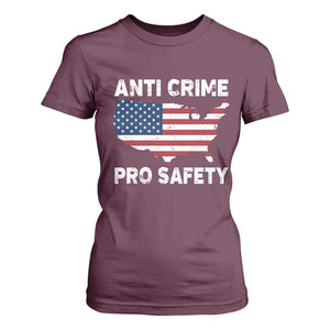Anti Crime Pro Safety T Shirt For Women Mayor Resistance Protest Jacob Political TS11 Maroon Print Your Wear