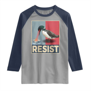 Minnesota Loon Resist Raglan Shirt Loon Bird Laser Ice Cube Poster Graphic TS11 Sport Gray Navy Print Your Wear
