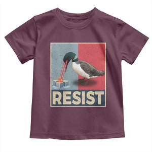 Minnesota Loon Resist Toddler T Shirt Loon Bird Laser Ice Cube Poster Graphic TS11 Maroon Print Your Wear