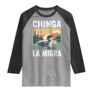 Chinga La Migra Raglan Shirt Minnesota Loon Laser Ice Cube Political Protest TS11 Sport Gray Black Print Your Wear