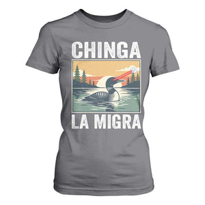 Chinga La Migra T Shirt For Women Minnesota Loon Laser Ice Cube Political Protest TS11 Charcoal Print Your Wear