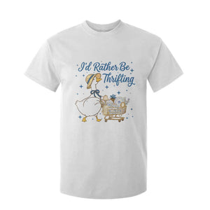 Silly Goose I Would Rather Be Thrifting T Shirt For Kid Funny Shopping Goose TS11 White Print Your Wear