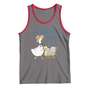 Silly Goose I Would Rather Be Thrifting Tank Top Funny Shopping Goose TS11 Deep Heather Red Print Your Wear