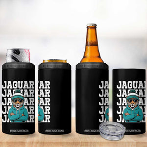 Jaguar Lover 4 in 1 Can Cooler Tumbler JJF Football Fan Game Day TS11 Print Your Wear