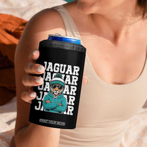 Jaguar Lover 4 in 1 Can Cooler Tumbler JJF Football Fan Game Day TS11 Print Your Wear