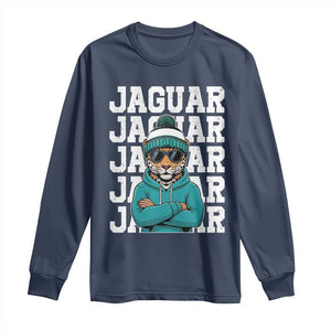 Jaguar Lover Long Sleeve Shirt JJF Football Fan Game Day TS11 Navy Print Your Wear