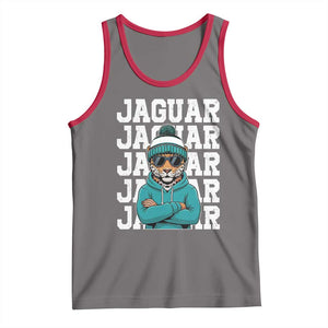 Jaguar Lover Tank Top JJF Football Fan Game Day TS11 Deep Heather Red Print Your Wear
