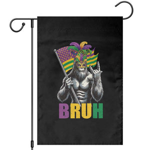 Funny Mardi Gras Bigfoot Bruh Garden Flag Sasquatch Carnival NOLA American Flag TS11 Black Print Your Wear