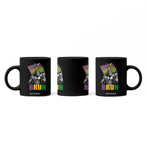 Funny Mardi Gras Bigfoot Bruh Coffee Mug Sasquatch Carnival NOLA American Flag TS11 Print Your Wear