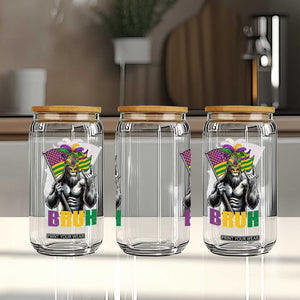 Funny Mardi Gras Bigfoot Bruh Glass Can Sasquatch Carnival NOLA American Flag TS11 Print Your Wear