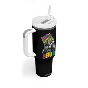 Funny Mardi Gras Bigfoot Bruh Tumbler With Handle Sasquatch Carnival NOLA American Flag TS11 Print Your Wear