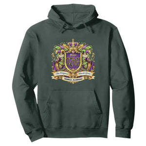 The Original Mardi Gras Mobile Alabama Since 1703 Hoodie Funny Carnival TS11 Dark Forest Green Print Your Wear
