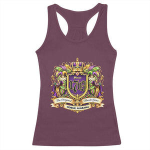 The Original Mardi Gras Mobile Alabama Since 1703 Racerback Tank Top Funny Carnival TS11 Maroon Print Your Wear
