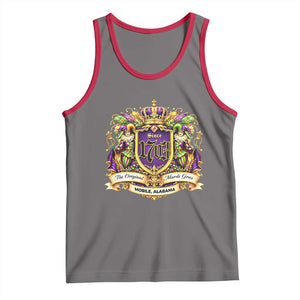 The Original Mardi Gras Mobile Alabama Since 1703 Tank Top Funny Carnival TS11 Deep Heather Red Print Your Wear
