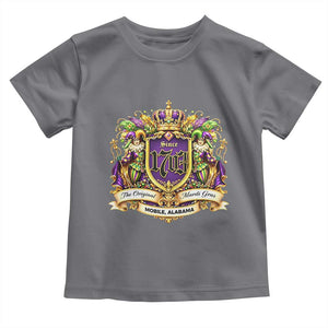 The Original Mardi Gras Mobile Alabama Since 1703 Toddler T Shirt Funny Carnival TS11 Charcoal Print Your Wear