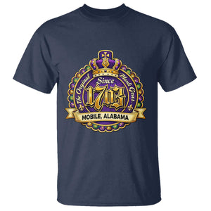 The Original Mardi Gras Mobile Alabama Since 1703 T Shirt TS11 Navy Print Your Wear