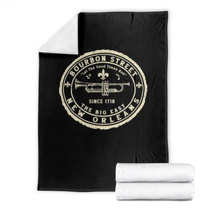 New Orleans Bourbon Street The Big Easy Throw Blanket Let The Good Times Roll TS11 Black Print Your Wear