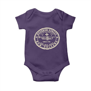 New Orleans Bourbon Street The Big Easy Baby Onesie Let The Good Times Roll TS11 Purple Print Your Wear