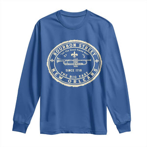 New Orleans Bourbon Street The Big Easy Long Sleeve Shirt Let The Good Times Roll TS11 Royal Blue Print Your Wear