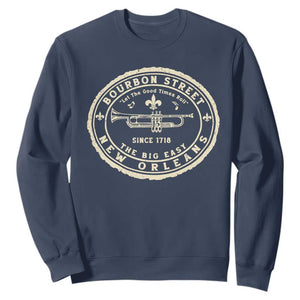 New Orleans Bourbon Street The Big Easy Sweatshirt Let The Good Times Roll TS11 Navy Print Your Wear
