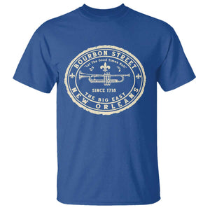New Orleans Bourbon Street The Big Easy T Shirt Let The Good Times Roll TS11 Royal Blue Print Your Wear