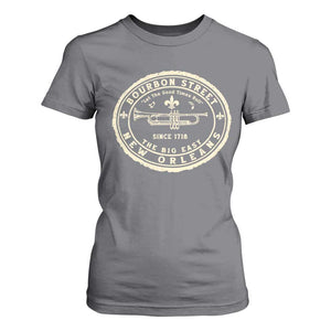New Orleans Bourbon Street The Big Easy T Shirt For Women Let The Good Times Roll TS11 Charcoal Print Your Wear